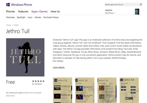Jethro Tull Phone App - FBI
